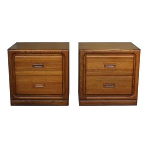 1970s Vintage Pair of Malibu Nightstands by Lexington