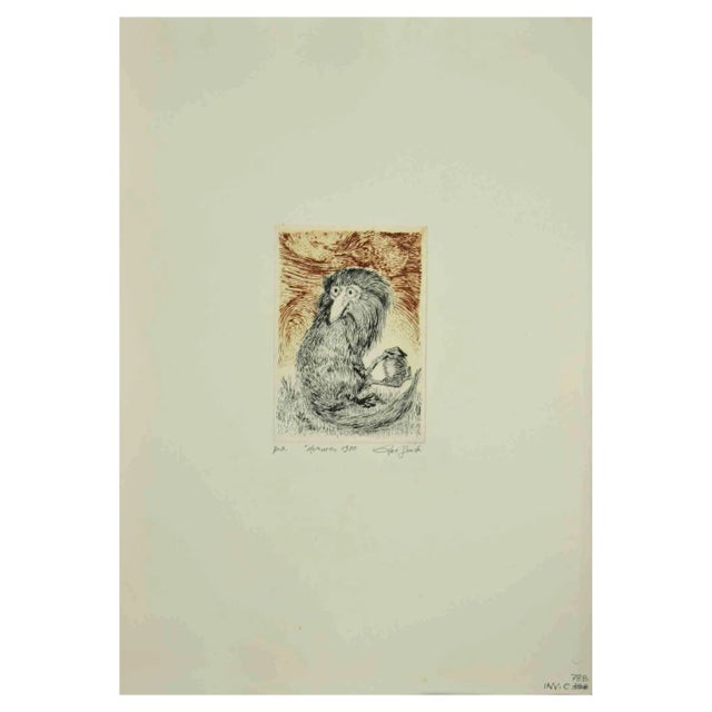 Leo Guida, Lemur, Original Etching, 1970s For Sale