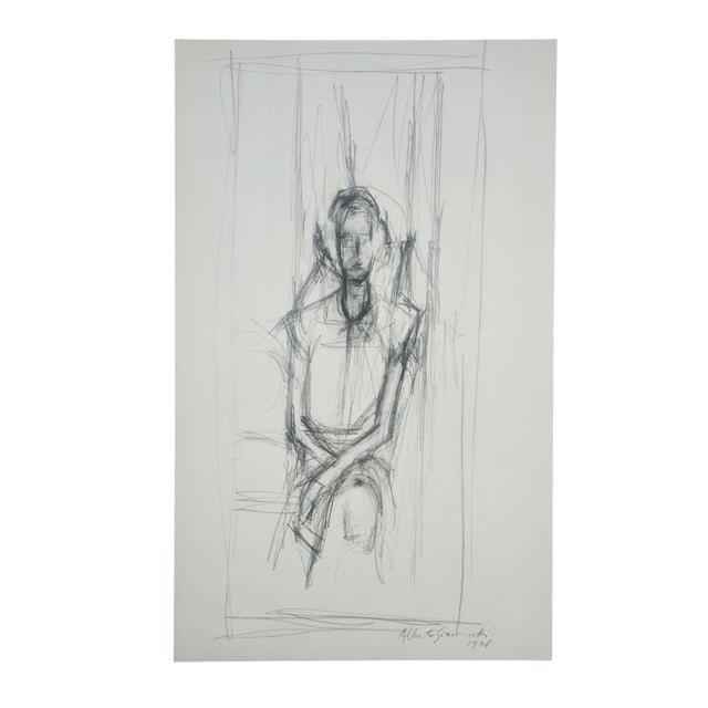 Alberto Giacometti, Seated Woman, 1963, Original Lithograph For Sale
