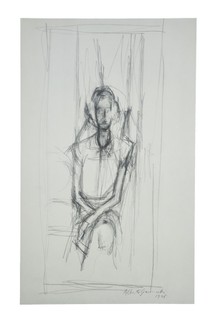 Alberto Giacometti, Seated Woman, 1963, Original Lithograph