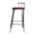 Spritely Home Accent Furniture Coriander 31 in. Seat Height Leather & Iron Bar Height Stool with Back and Footrest, Brown Leather For Sale - Image 4 of 8