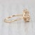 2010s 0.18ctw Diamond Flower Cluster Bypass Ring 14k Yellow Gold Size 4.75 For Sale - Image 5 of 8