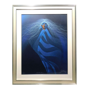 Frank Howell Lakota Blue Aura Serigraph Paper Limited Edition Artwork New Framed