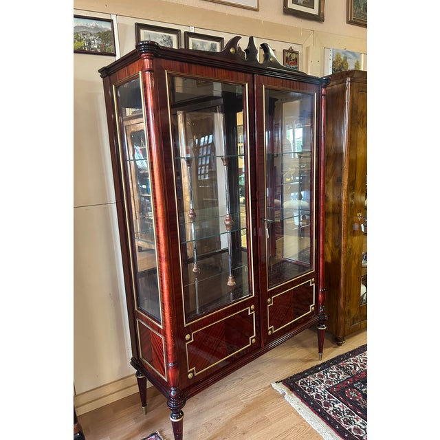 1960s Vintage Display Cabinet in Empire Style, 1960 For Sale - Image 5 of 13