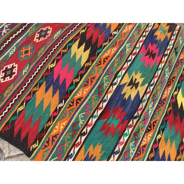 Vintage Colorful Kilim Rug - 60