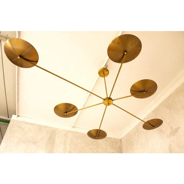 This elegant multi colored Sputnik chandelier has been made in the pure tradition of Italian mid-century design. It was...