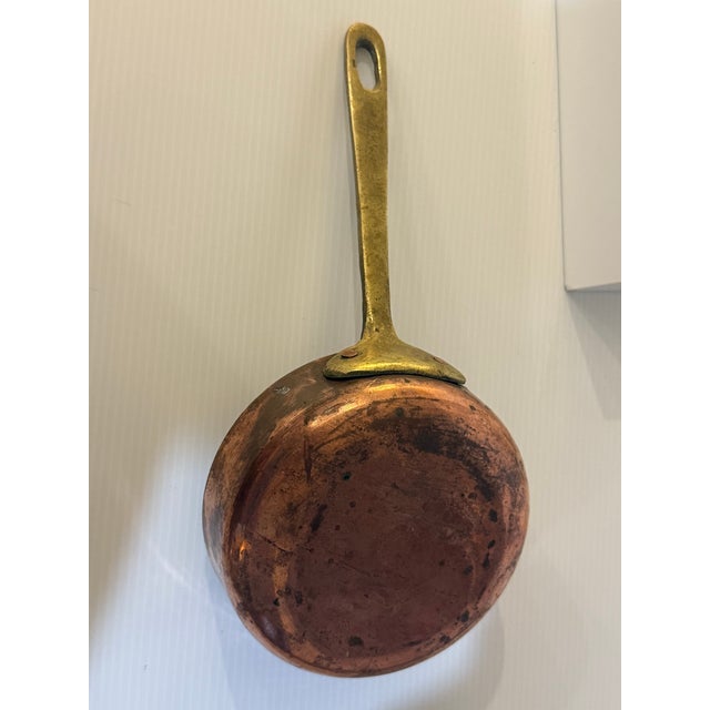 Late 19th Century Antique 19th Century Copper Butter Warmer With Riveted Brass Handle & Tin-Lined Interior For Sale - Image 5 of 12
