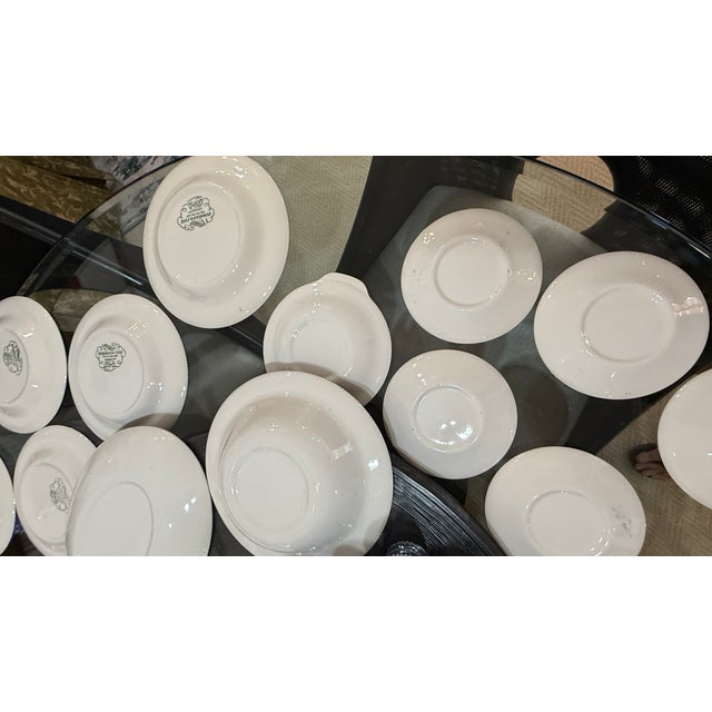 1970s Large Collection of Currier & Ives Vintage Dish Set, With Glasses (70 Pieces Total) For Sale - Image 5 of 18