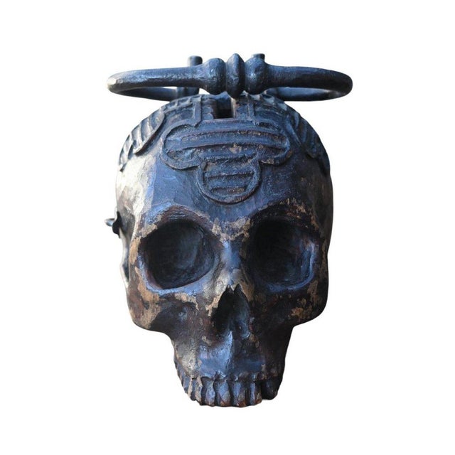 Skull-Shaped Offering Box (Memento Mori), 17th Century For Sale - Image 11 of 13