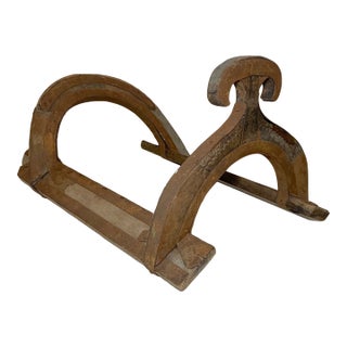 Antique Handmade Primitive Carved Wood Iron Child Horse Saddle Tree Frame For Sale