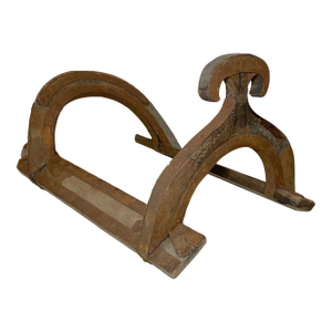 Antique Handmade Primitive Carved Wood Iron Child Horse Saddle Tree Frame