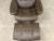 Brown Leather Ekornes Stressless Recliner and Ottoman For Sale In Boston - Image 6 of 10