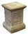 English Garden Stone Pedestal or Plinth With Foliate Motif For Sale