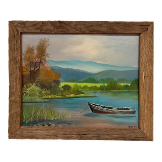 1985 Art Holsclaw Summer Pond Landscape Painting For Sale