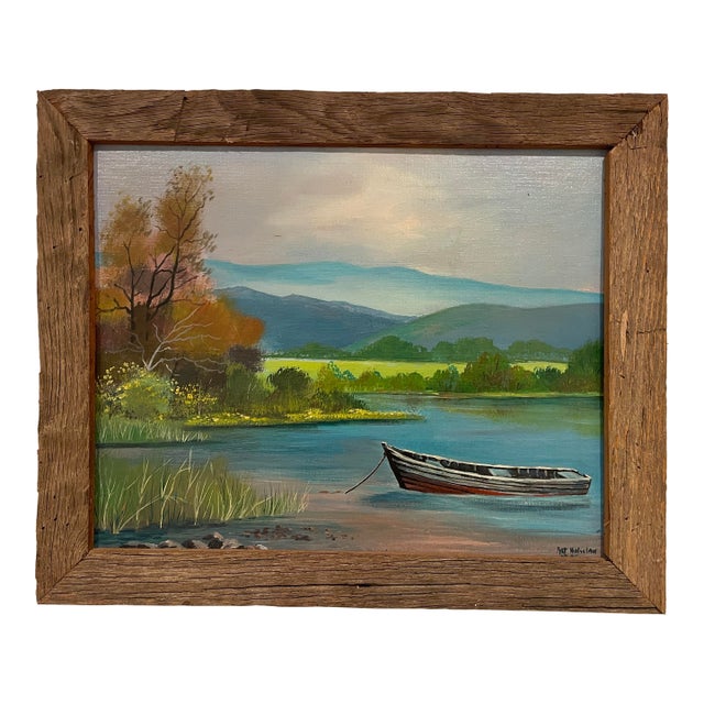 1985 Art Holsclaw Summer Pond Landscape Painting For Sale