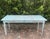 Vintage Coastal Turquoise Rustic Farm Table For Sale - Image 9 of 9