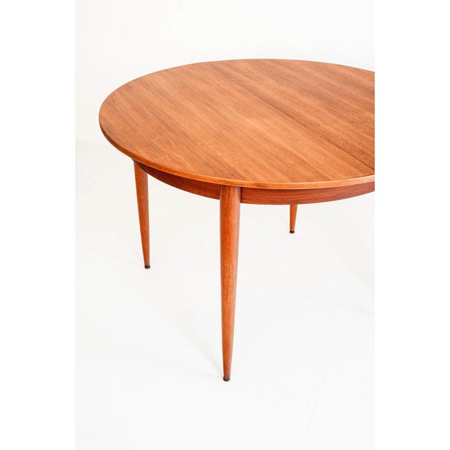 Brown Scandinavian Table with Extension in Teak Wood, France, 1960s For Sale - Image 8 of 15