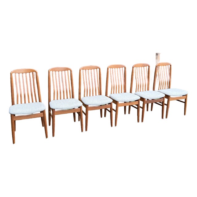 1980s Benny Linden Danish Modern Teak Dining Chairs - Set of 6 For Sale