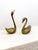 Pair of Vintage Brass Swan Figurines Decorative Statues McM, Postmodern Decor For Sale - Image 4 of 6