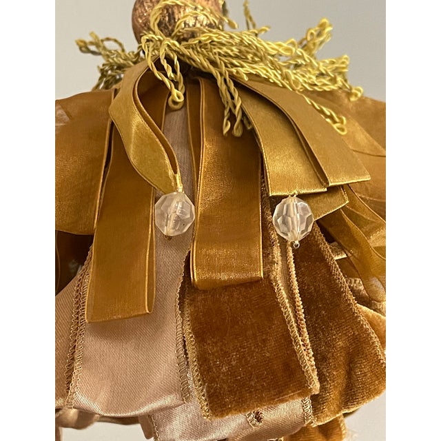 Shabby Chic Gorgeous Pair of Vintage Silk Velvet Tassels For Sale - Image 3 of 4