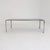 A striking and unusually large West German vintage coffee table featuring a thick smoked glass top and elegant chromed...