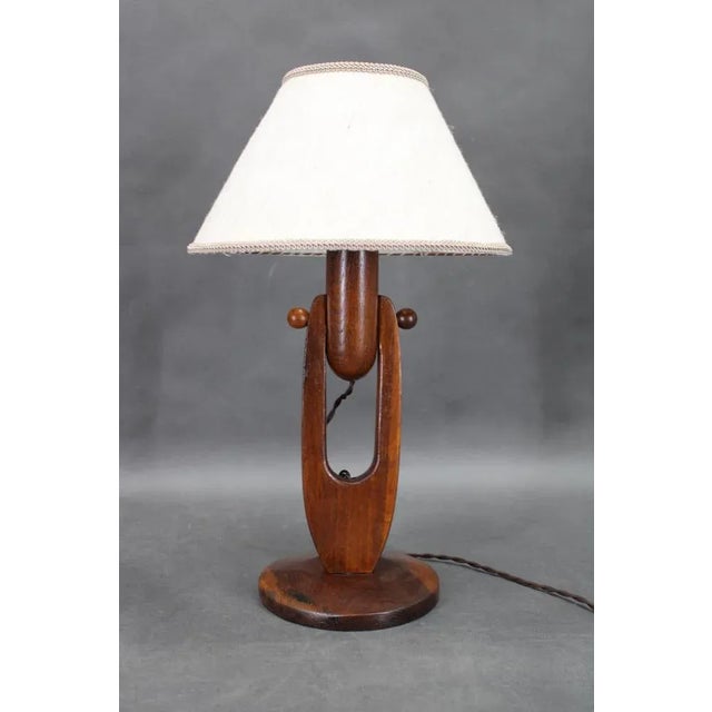 Vintage Oak Table Lamp, 1960s For Sale - Image 4 of 18