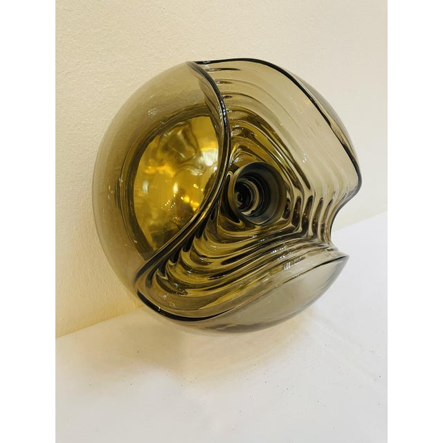 Metal Wave Wall Lamp from Peill and Putzler, 1970s For Sale - Image 7 of 11