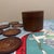 1960s Vintage Hawaiian Carved Wood Coasters & Holder Set Aloha Honolulu Palm Tree Tiki - 8 pcs For Sale - Image 5 of 9