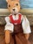 Vintage Hand-Carved Wooden Rabbit Doll With Articulated Limbs and Handmade Clothing. For Sale - Image 9 of 10