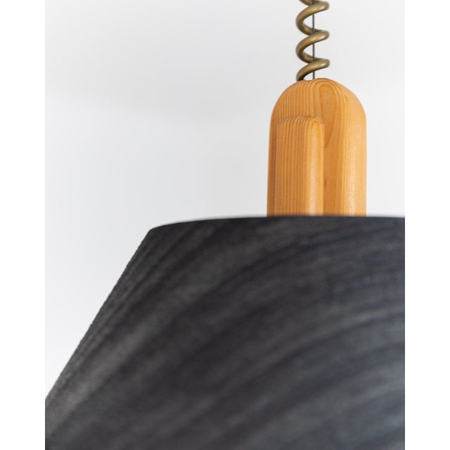 Ceiling Light with Silk Lampshade from Temde, 1960s For Sale - Image 3 of 11