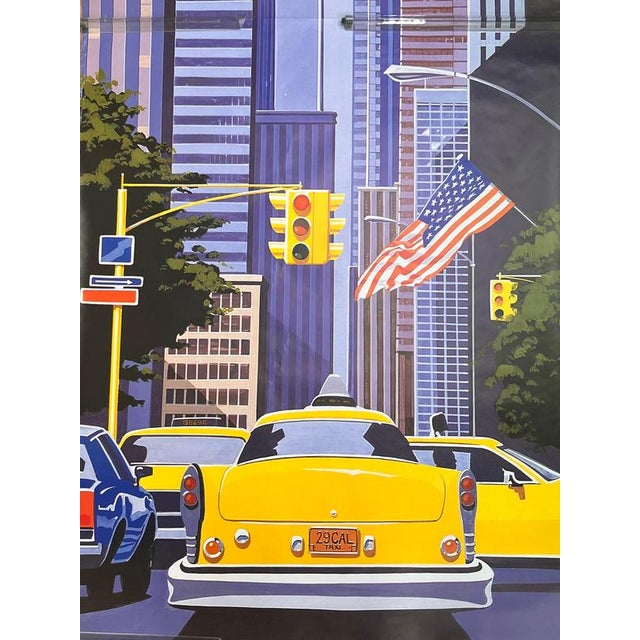 Mid-Century World Trade Center New York Poster from Paul Simmons, 1980s For Sale - Image 4 of 8