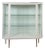 Vintage White Slatted Display Case on Gold Legs, 1950s For Sale