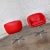 Late 20th Century MCM Swivel Bucket Chairs New Red Vinyl Faux Leather & Chrome X Base by Shelby Williams For Sale - Image 6 of 13