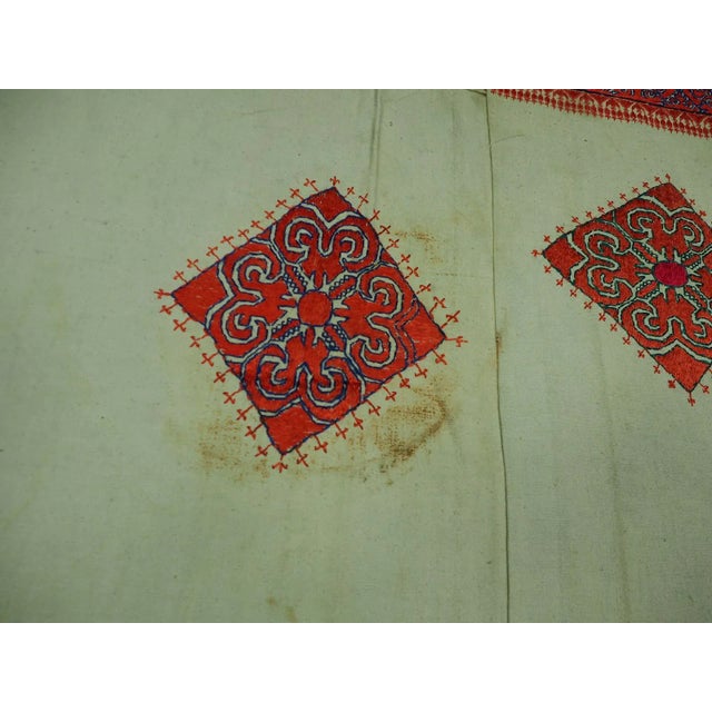 Antique Silk Embroidered Wall Hanging, Swat Valley Pulkari, 1890s For Sale - Image 9 of 10