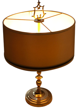 French Bouillotte Lamp in Brass, 1950s