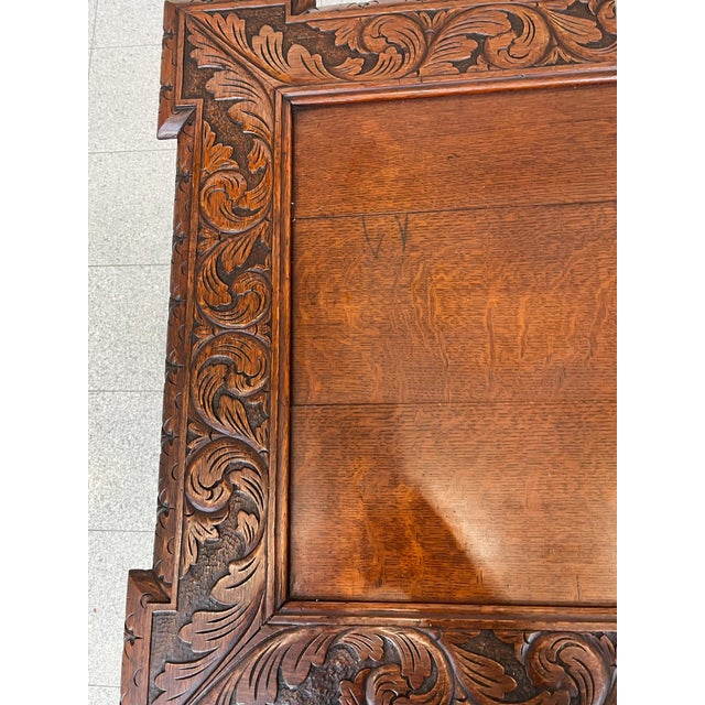 Wood 19th Century Carved Oak Desk in the Style of Style of R. J. Horner & Co. For Sale - Image 7 of 18