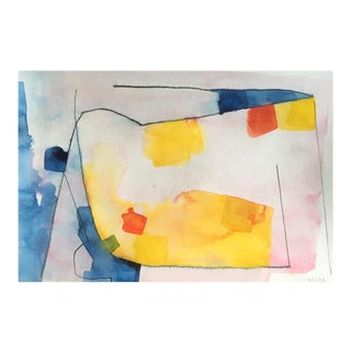 Contemporary Abstract Watercolor on Paper Paiting "Rv Float" by Xanda McCagg For Sale