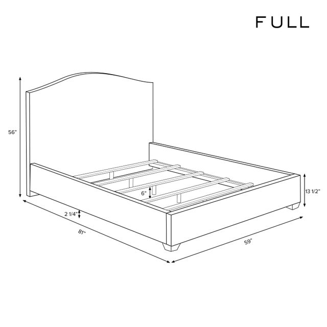 Transitional Stoffer Home x Cloth & Company Elsie Bed in Botanical Stripe Dijon with Dijon Welt, Full/Double For Sale - Image 3 of 9
