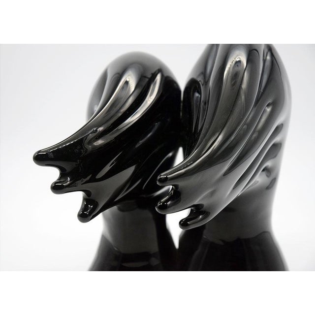 Murano Heads Sculpture in Black Glass by Sergio Rossi, 1970s For Sale - Image 12 of 14