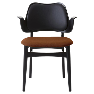 Gesture Chair in Black Beech with Black Leather by Warm Nordic