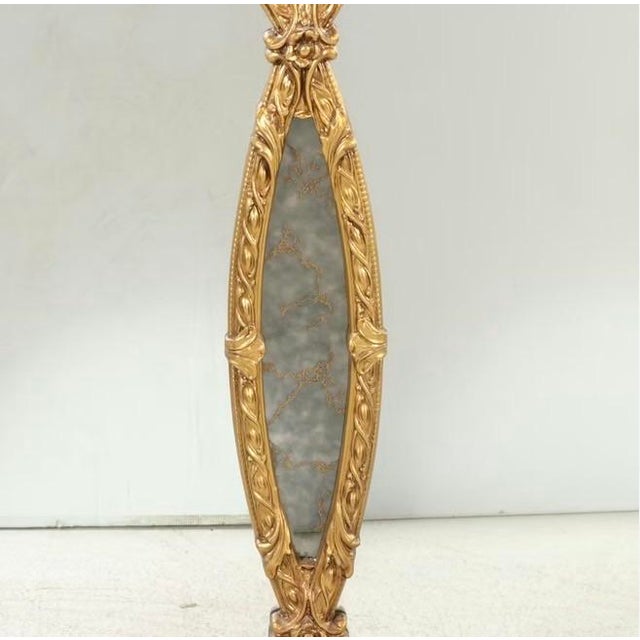 Hollywood Regency Style Giltwood Wall Mirror, 1981 For Sale In Cincinnati - Image 6 of 7