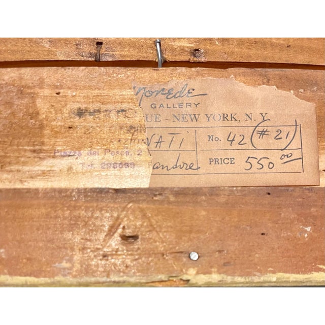 Lazzaro Donati, Italian Modernist Surrealist Bowl Of Fruit Still Life Oil Painting La Fruttiera, 1961 For Sale - Image 9 of 10