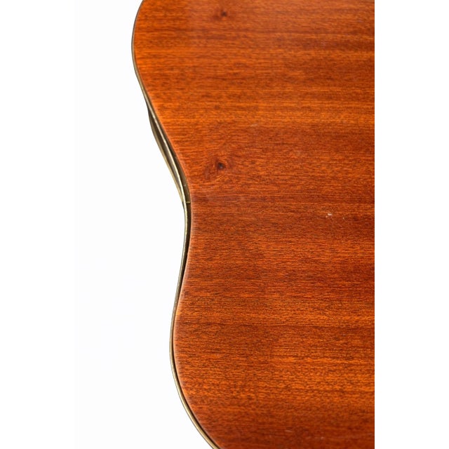 Italian Large Vintage Mid-Century Italian Inlaid Wood Serving Tray With Metal Gallery, C. 1960s For Sale - Image 3 of 6