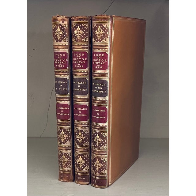 Fine Leather Bindings - Books by William Combe - The Three Tours of Reverend Doctor Syntax - 3 Volumes For Sale - Image 9 of 18