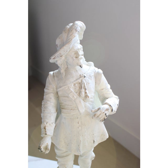 Late 19thC. English Renaissance Regency Gentleman/Cast Iron, Gilded Gold For Sale - Image 4 of 7