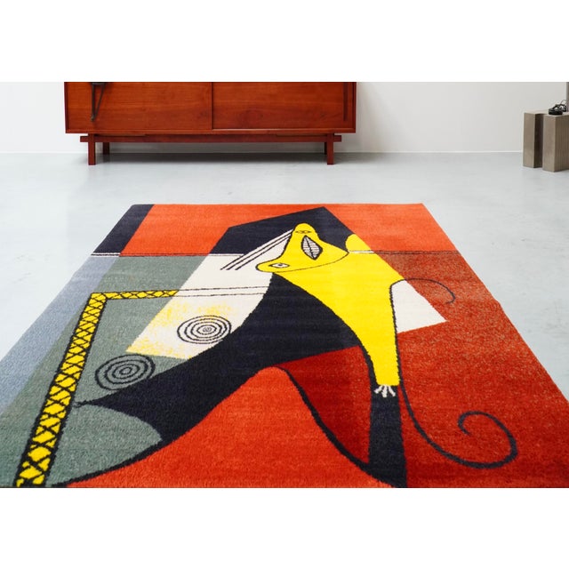 Pablo Picasso Large Wool Rug with La Figura by Pablo Picasso Motif from Desso, Netherlands, 1990s For Sale - Image 4 of 9