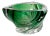 Vintage Green Swirl Murano Ashtray by Val Saint Lambert, 1960s For Sale