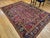 Vintage Persian Heriz Serapi Rug, Hand-Knotted Wool, All-Over Geometric Pattern, Red & Navy, 7x10 For Sale - Image 4 of 14
