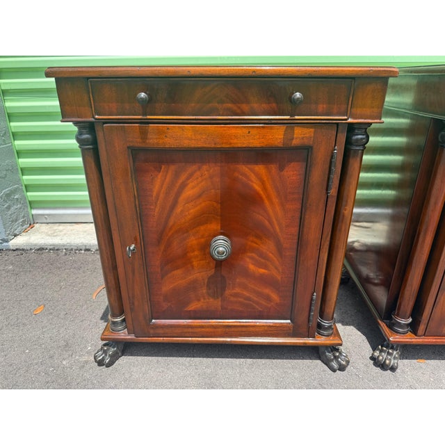 Chestnut Pair of Hickory White Nightstands With Original Keys For Sale - Image 8 of 10