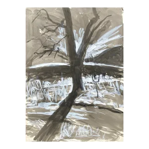 1980s Richard Snyder Modern Landscape Painting